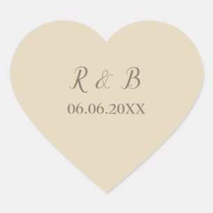 Beautiful and Classy Wedding Heart Sticker