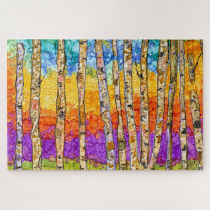 Beautiful and Colourful Aspen Tree Puzzle