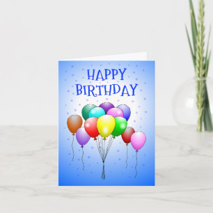 Beautiful and colourful balloons card