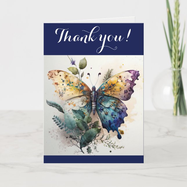 Beautiful and Colourful Butterfly Greeting Card (Front)