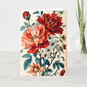 Beautiful and Colourful Flower Bouquet Mother's Da Card