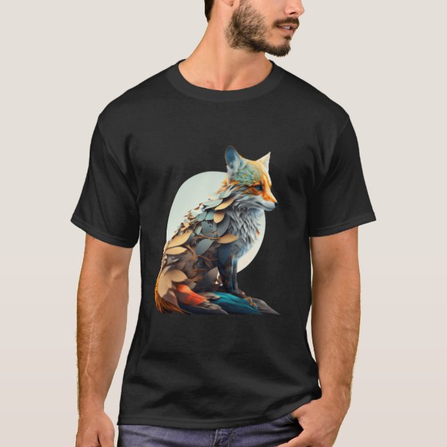 Beautiful And Colourful Fox T-Shirt (Front)