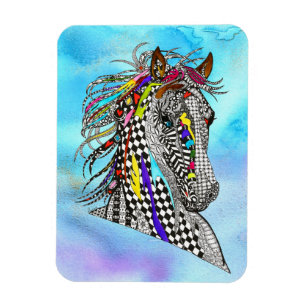 Beautiful and Colourful Horse Magnet 3"x4"