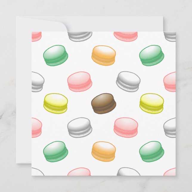 Beautiful and Colourful Macarons Card (Front)