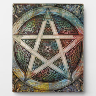 Beautiful And Colourful Pagan Pentacle Plaque