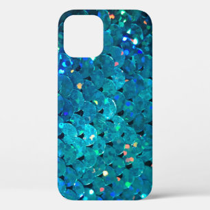 Beautiful and colourful sequins sparkling under th iPhone 12 case