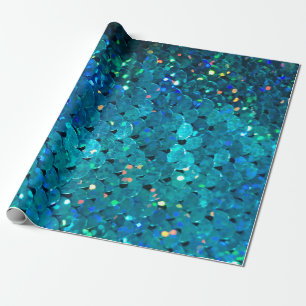 Beautiful and colourful sequins sparkling under th wrapping paper