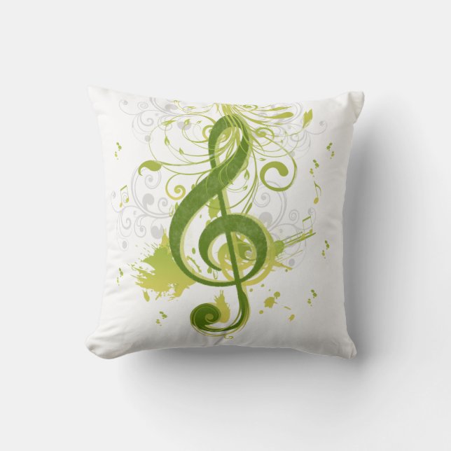 Beautiful and cool music notes with splatter cushion (Front)