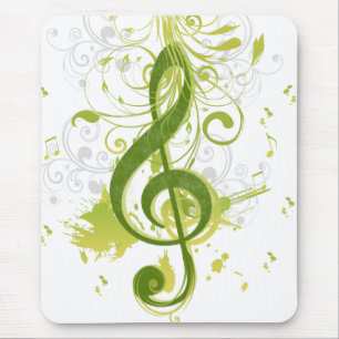 Beautiful and cool music notes with splatter mouse mat