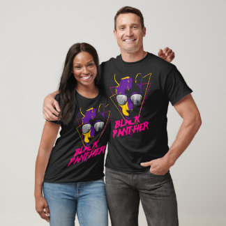 Beautiful and Cute Black Panther with Glasses T-Shirt