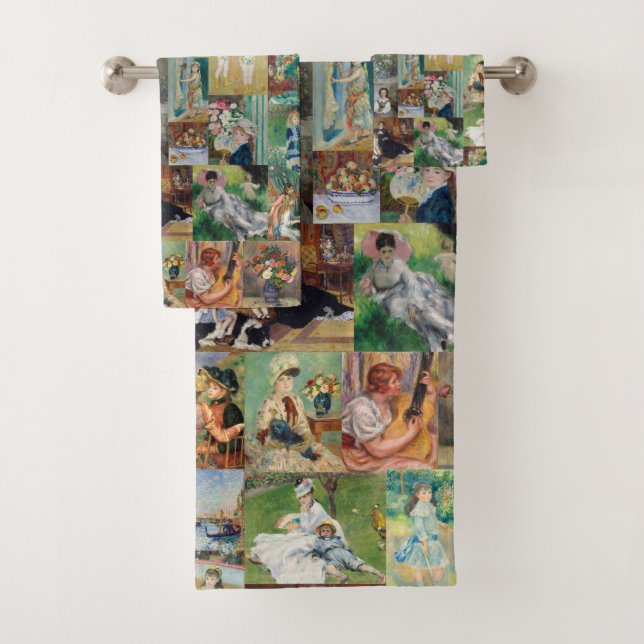 Beautiful and Elegant Renoir Paintings Bath Towel Set (Insitu)