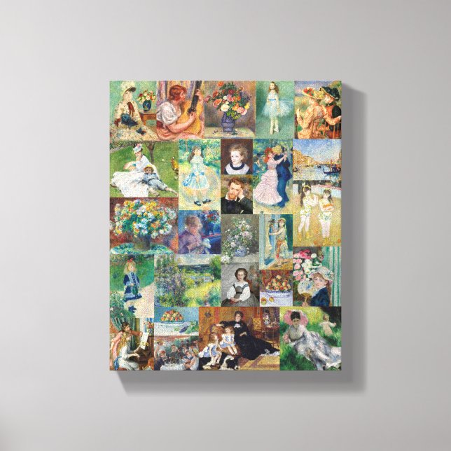 Beautiful and Elegant Renoir Paintings Canvas Print (Front)