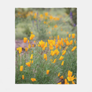 beautiful and fragrant wildflowers growing in tucs fleece blanket