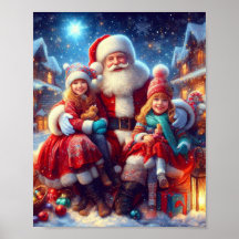 Beautiful and Lovely Santa Claus Christmas Poster