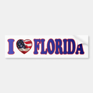 Beautiful and Patriotic I Heart Florida - Sticker