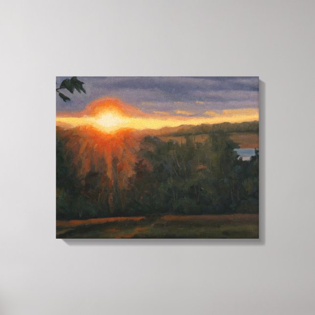 Beautiful and Peaceful Sunset Scene Canvas Print (Front)