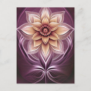 Beautiful and Stunning Modern Fantasy Lotus Flower Postcard