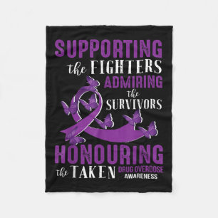 Beautiful And Supportive Drug Overdose Awareness  Fleece Blanket