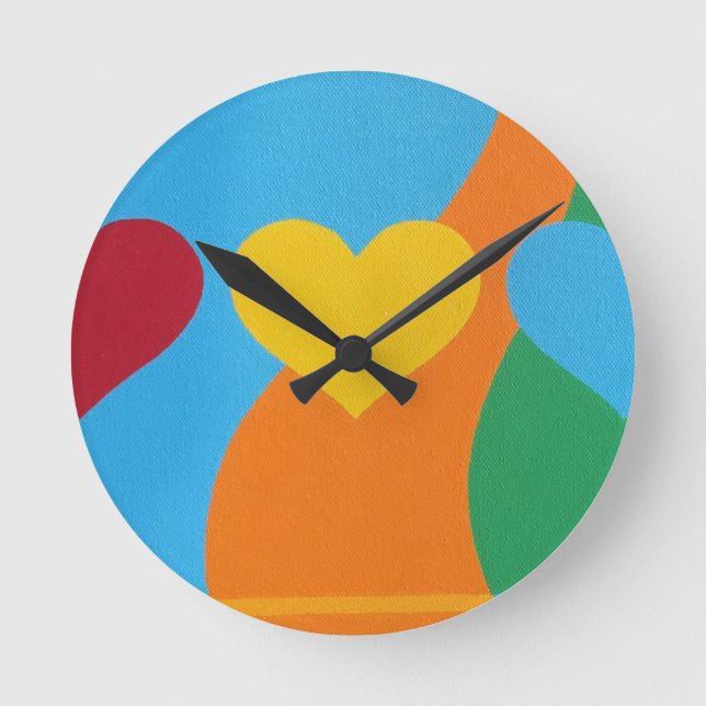 Beautiful and Vibrant Colors! Round Clock (Front)
