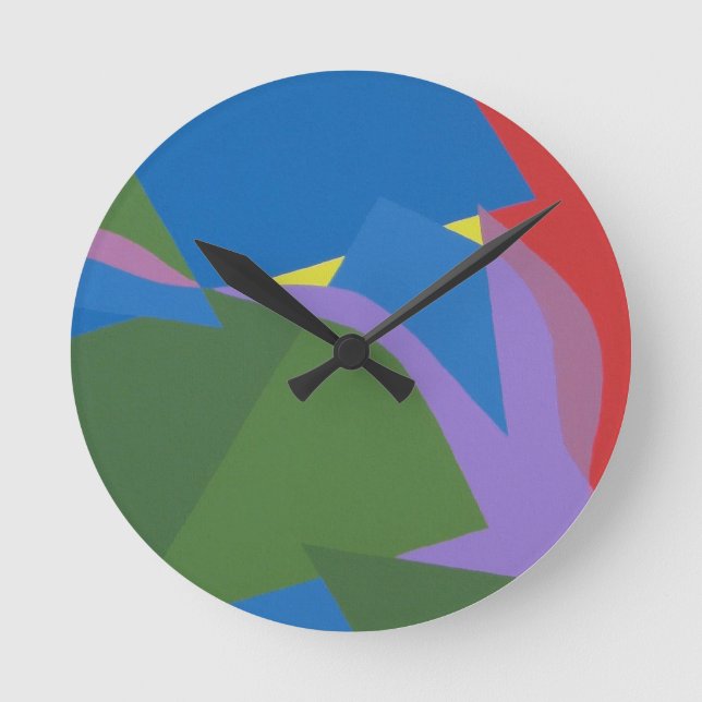 Beautiful and Vibrant Colors! Round Clock (Front)