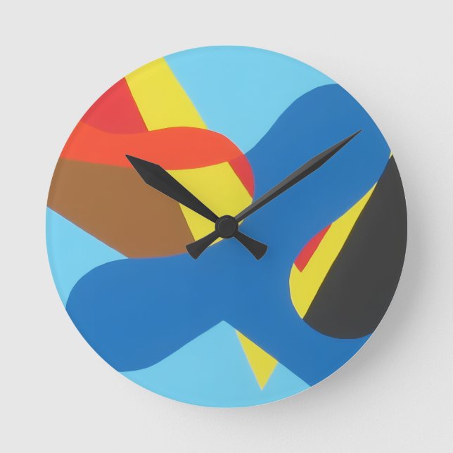 Beautiful and Vibrant Colors! Round Clock (Front)