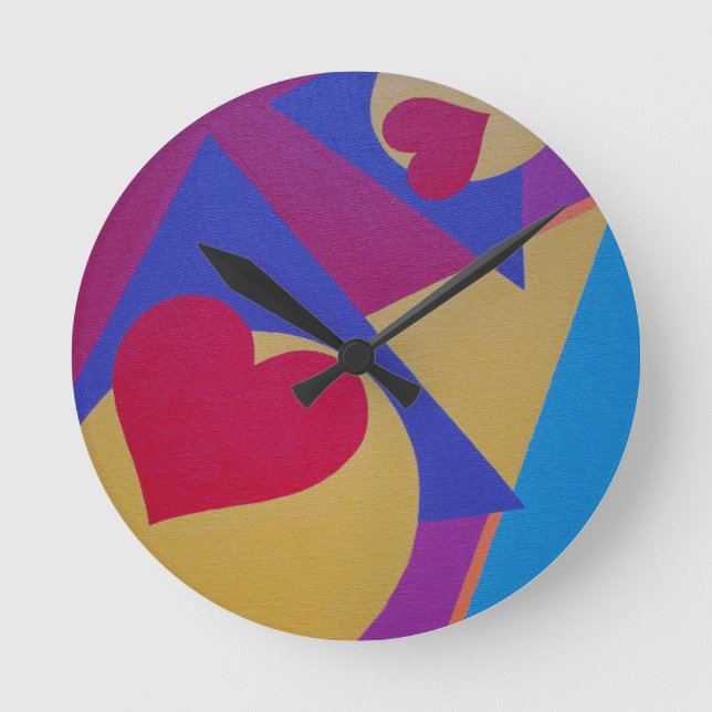 Beautiful and Vibrant Colors! Round Clock (Front)