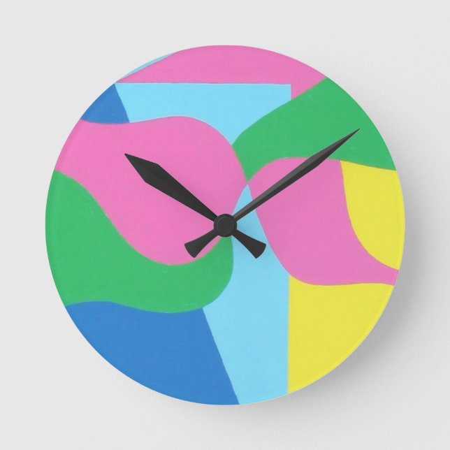 Beautiful and Vibrant Colors! Round Clock (Front)