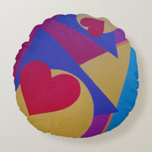 Beautiful and Vibrant Colors! Round Pillow