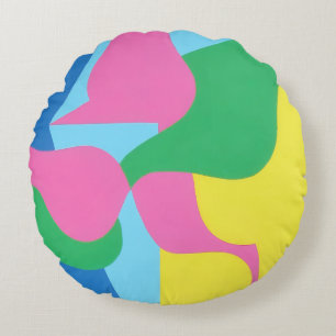Beautiful and Vibrant Colors! Round Pillow