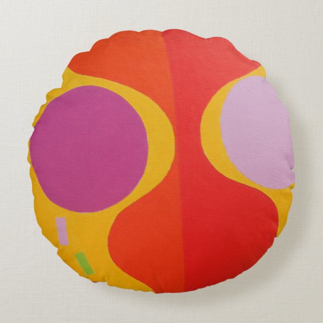 Beautiful and Vibrant Colors! Round Pillow (Front)