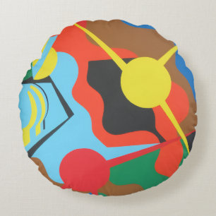 Beautiful and Vibrant Colors! Round Pillow