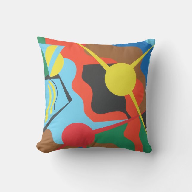 Beautiful and Vibrant Colors! Throw Pillow (Front)