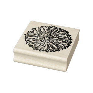 Beautiful Anemone Flower Blossom Botanical Rubber Stamp