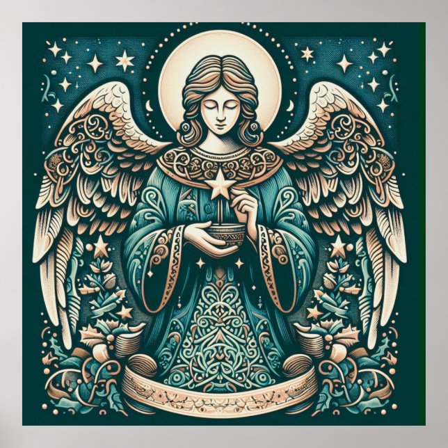 Beautiful Angel Beneath the stars Poster (Front)