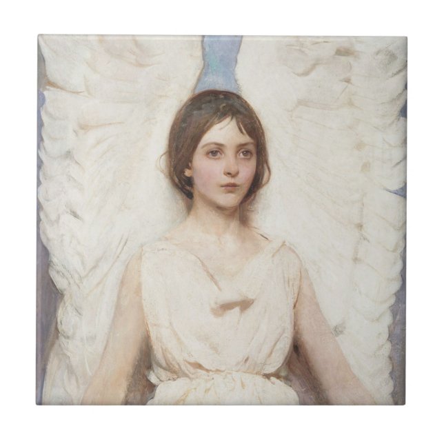 Beautiful Angel (by Abbott Handerson Thayer) Tile (Front)
