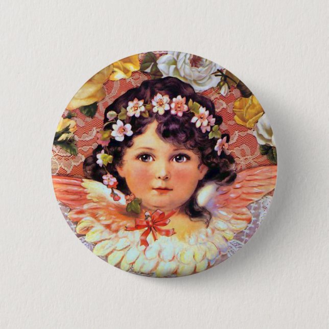 Beautiful Angel Child 6 Cm Round Badge (Front)