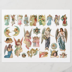 Beautiful Angel Illustrations from Victorian Scrap