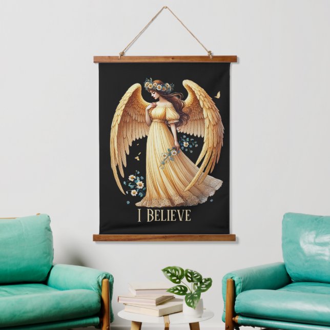 Beautiful Angel lovers customizable Hanging Tapestry (Living Room)