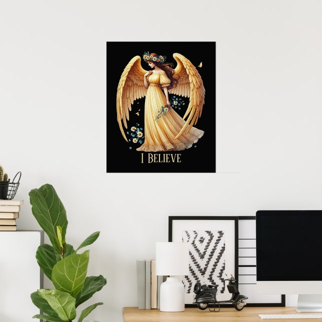 Beautiful Angel lovers customizable Poster (Home Office)