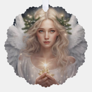 Beautiful Angel of Christmas Tree Decoration Card