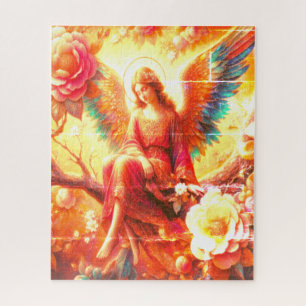 Beautiful Angel Sitting on a Tree Limb Jigsaw Puzzle