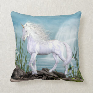 Beautiful Angel White Beauty Unicorn Pillow