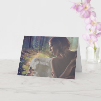 Beautiful Angel with Fairy Fantasy Art  Card