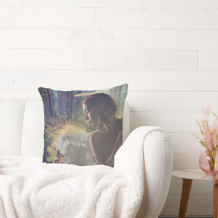 Beautiful Angel with Fairy Fantasy Art Cushion