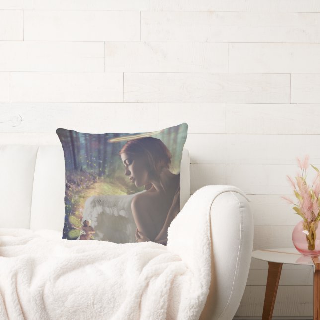 Beautiful Angel with Fairy Fantasy Art Cushion (Couch)