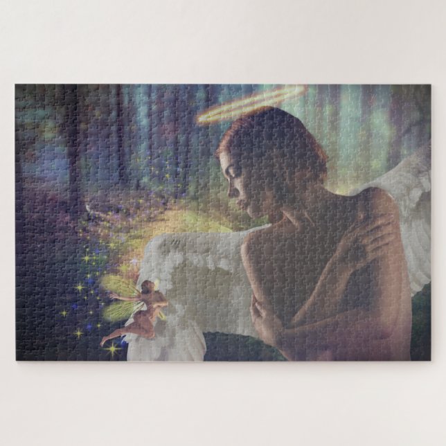 Beautiful Angel with Fairy Fantasy Art Jigsaw Puzzle (Horizontal)