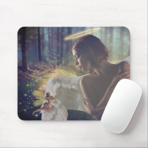 Beautiful Angel with Fairy Fantasy Art Mouse Mat