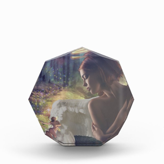 Beautiful Angel with Fairy Fantasy Art Photo Block (Front)