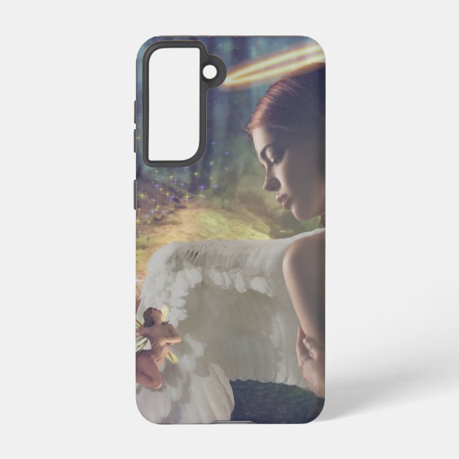 Beautiful Angel with Fairy Fantasy Art Samsung Galaxy S21 Case (Back)