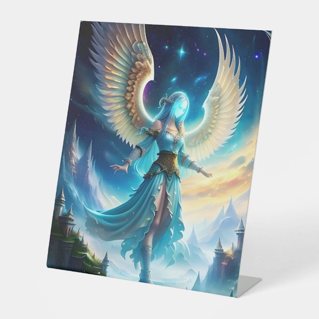 Beautiful Angelic Landscape Four Pedestal Sign (Front)